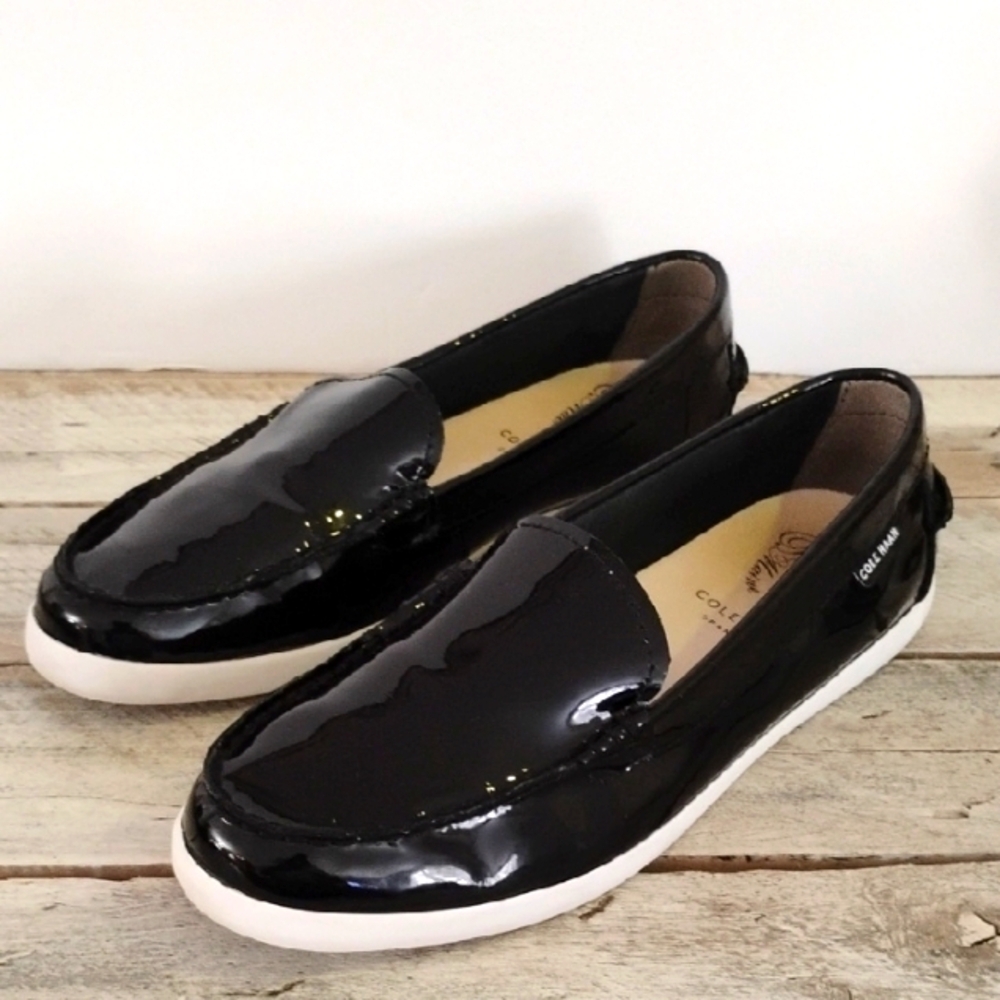 Cole Haan Glossy Black Loafers